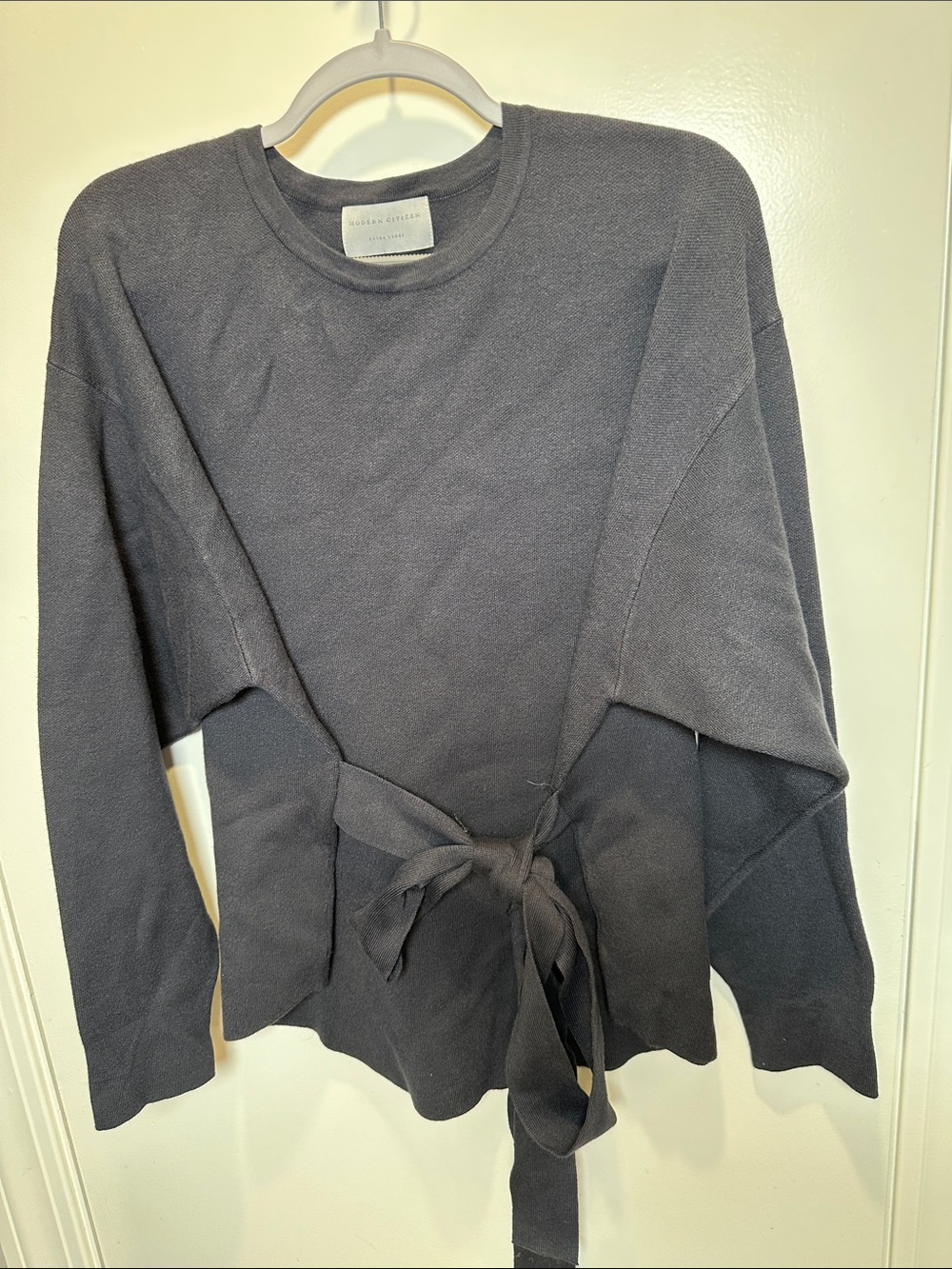 Modern Citizen Charcoal Tie-Front Sweatshirt (20)